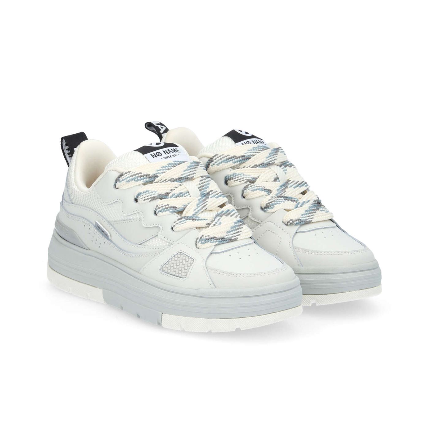 NOLLIE SNEAKER W  -  NAPPA/NUB/STRAW  - BIANCO SPORCO/GRIGIO